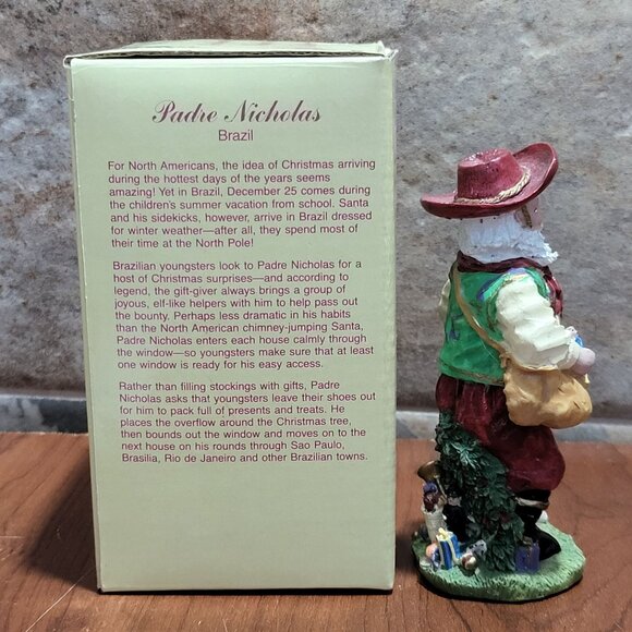 International Santa Claus Collection Padre Nicholas Brazil Figurine 1996 - Picture 3 of 10